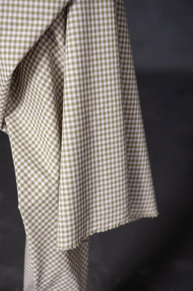 Artichoke Watercolour Cotton Check