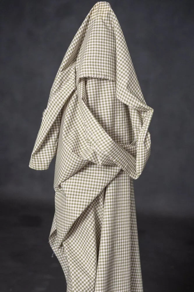 Artichoke Watercolour Cotton Check