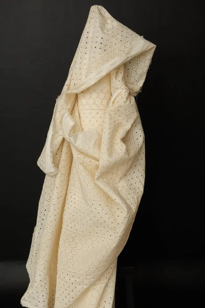 Ecru Eyelet Natural Indian Cotton by Merchant & Mills
