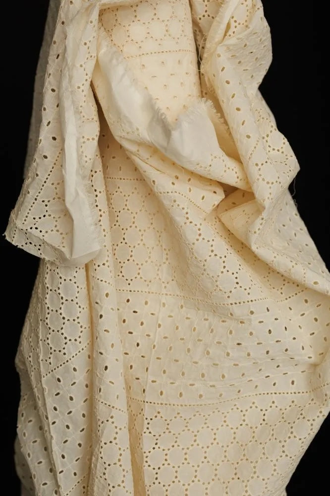 Ecru Eyelet Natural Indian Cotton by Merchant & Mills