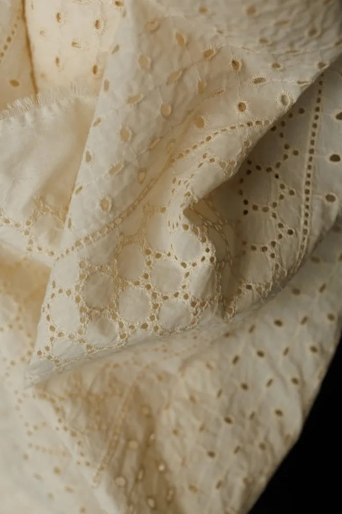 Ecru Eyelet Natural Indian Cotton by Merchant & Mills