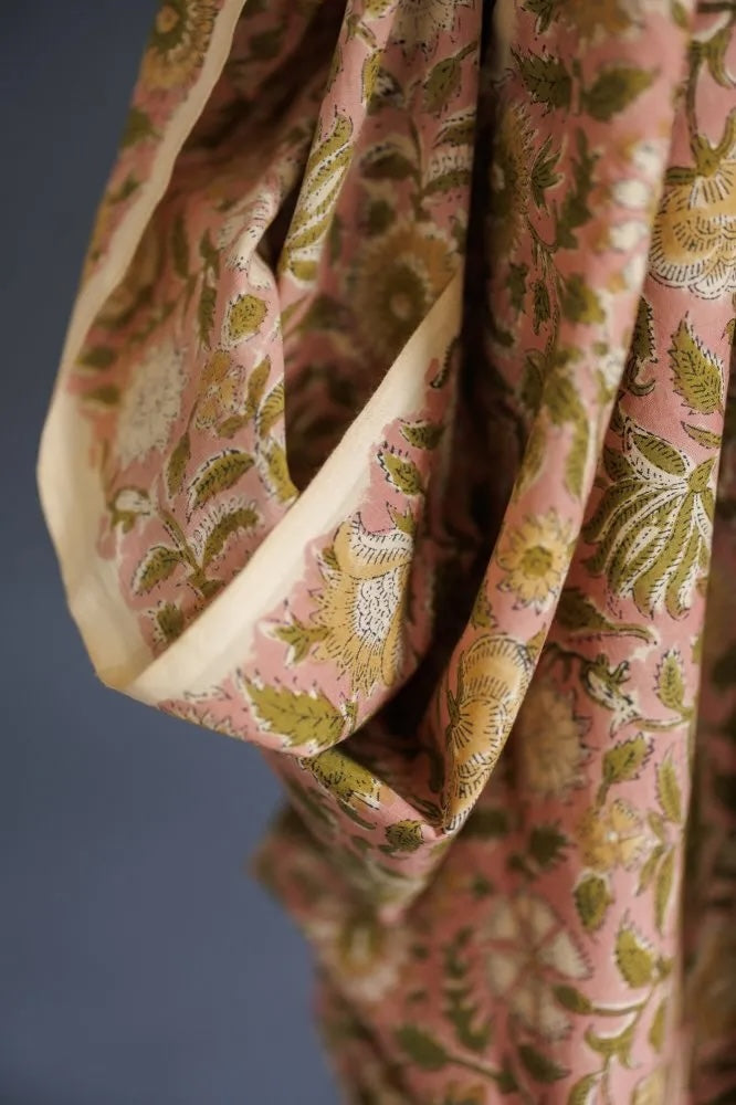 Maricel Pinks Indian Block Print Cotton by Merchant & Mills