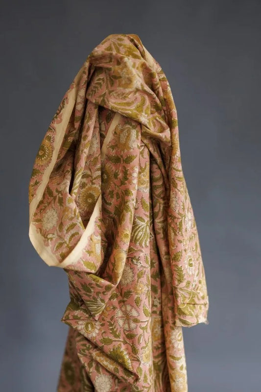 Maricel Pinks Indian Block Print Cotton by Merchant & Mills