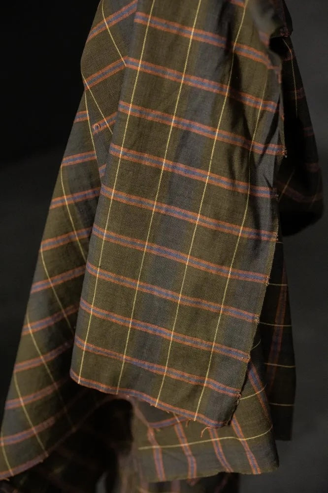 Misty Green Handwoven Cotton Check