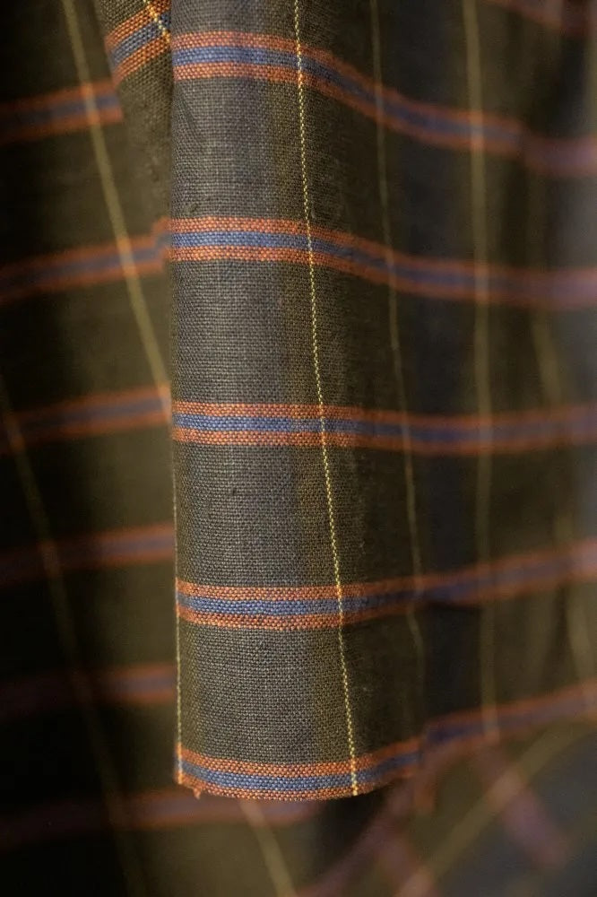 Misty Green Handwoven Cotton Check