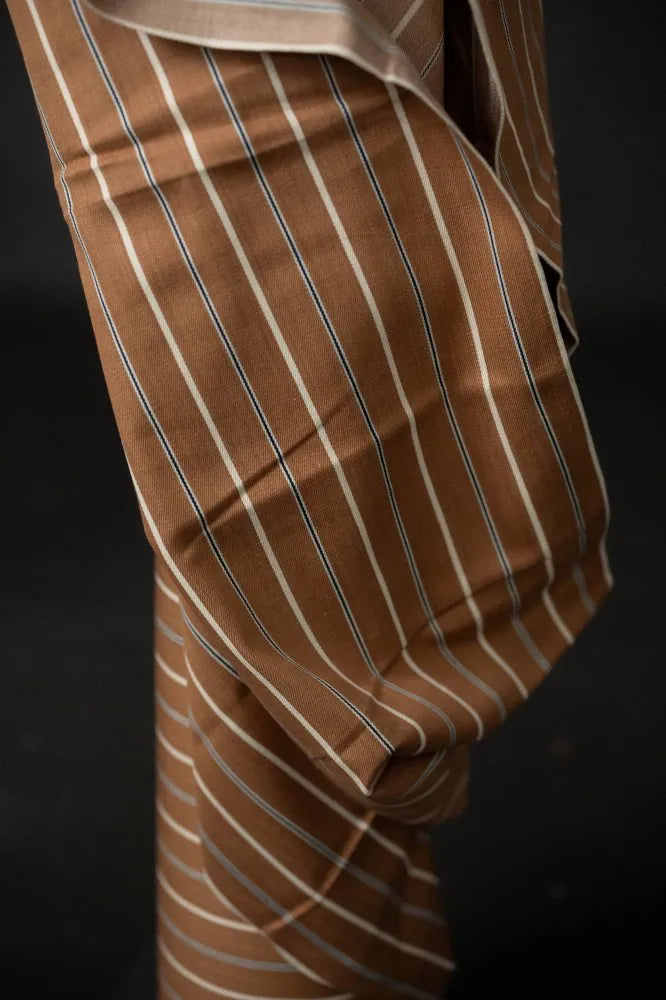 Nutmeg Stripe 8oz Handloom Denim