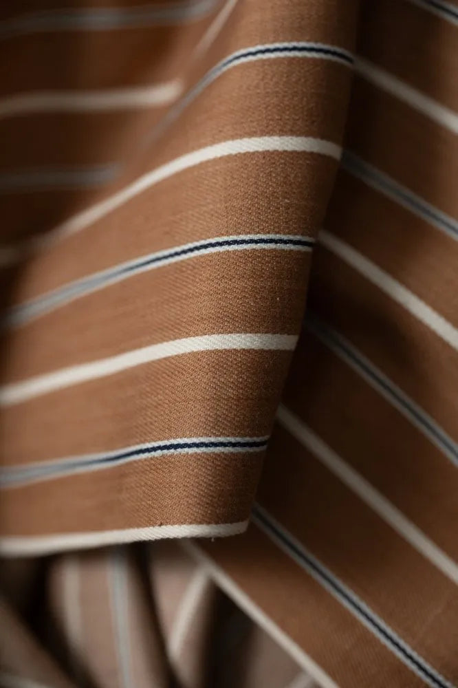 Nutmeg Stripe 8oz Handloom Denim