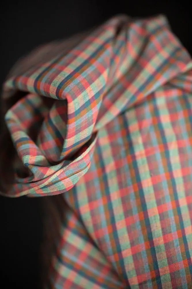 Pamona Handwoven Indian Cotton Check