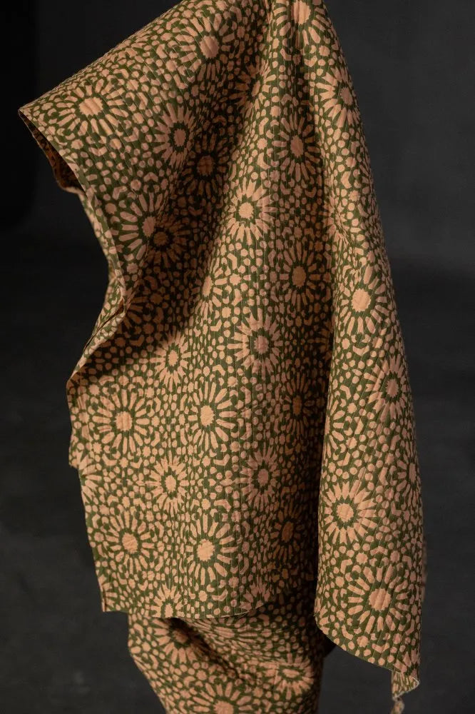 Praline Papercut Quilted Indian Cotton