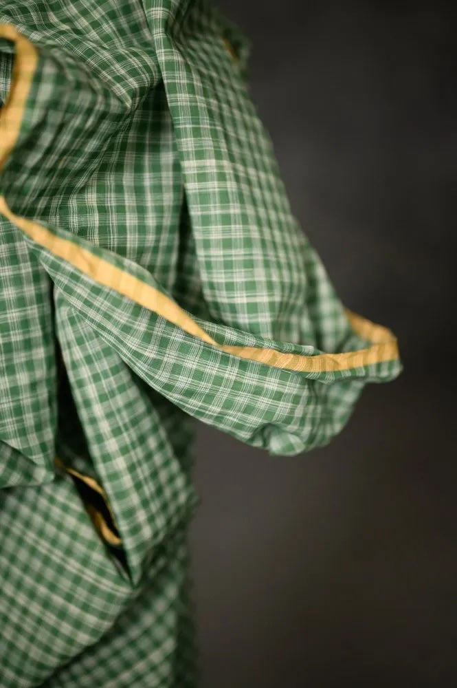 Rooster Tail Handwoven Cotton Check