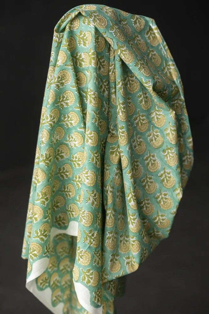 Yarrow Flower Indian Cotton Block Print