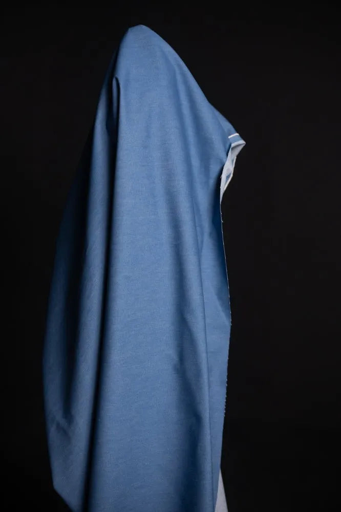 Chalky Blue Organic Denim by Merchant and Mills