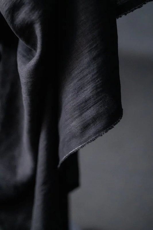 Jet Black European Laundered Linen