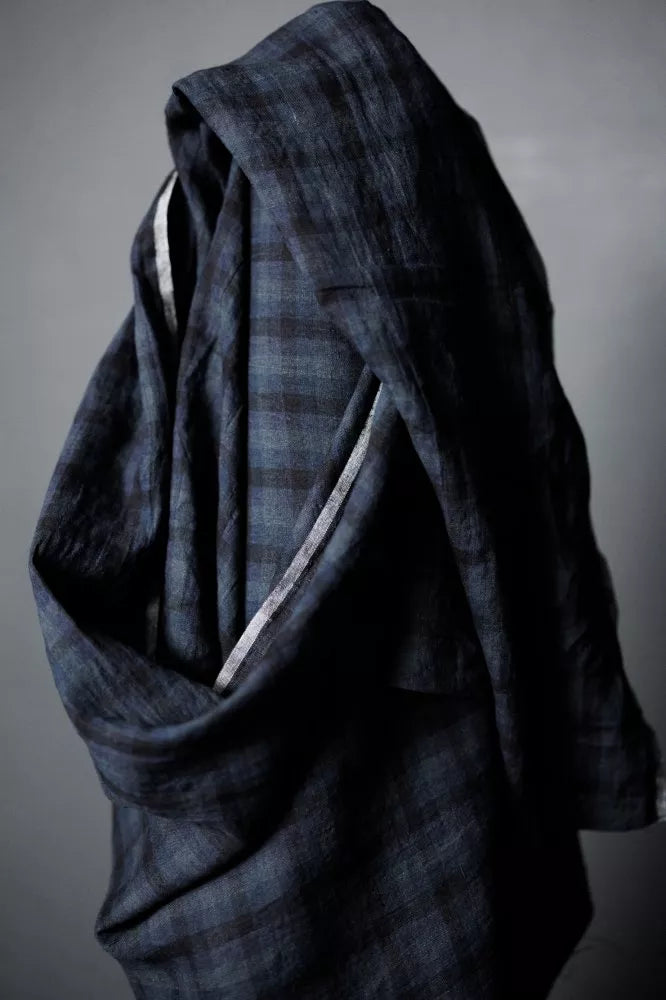 All the Blues EU Laundered Linen Check
