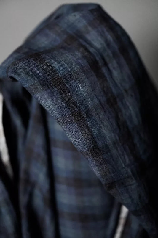 All the Blues EU Laundered Linen Check