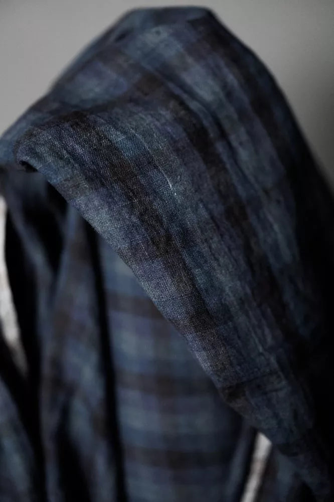 All the Blues EU Laundered Linen Check