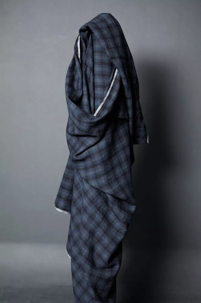 All the Blues EU Laundered Linen Check