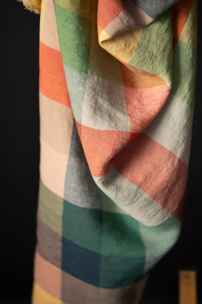 Sugar Dreams European Laundered Linen Check