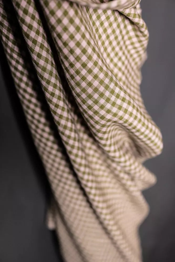 Summer Thistle European Laundered Linen Gingham