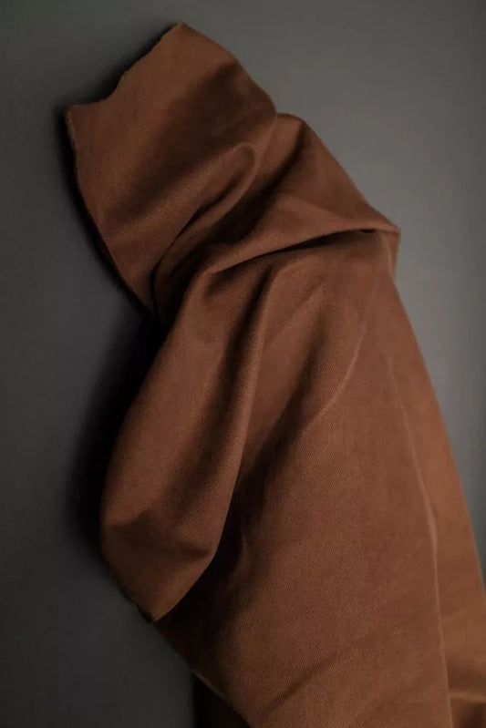 Organic Sanded Twill in Tobacco