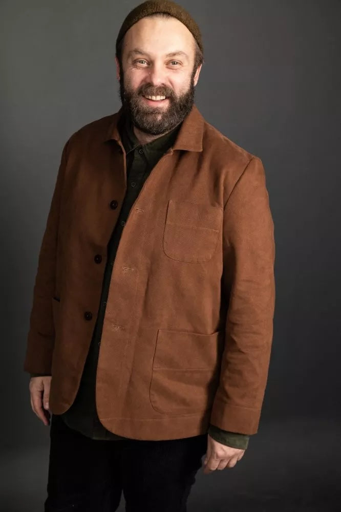 Organic Sanded Twill in Tobacco