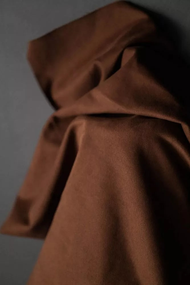 Organic Sanded Twill in Tobacco