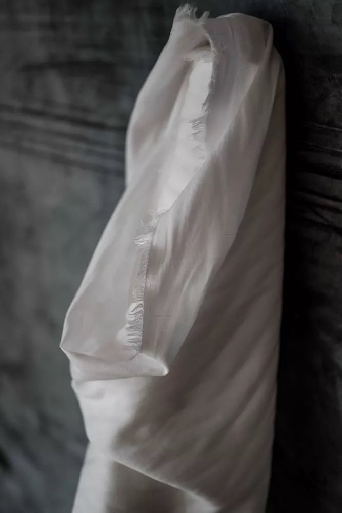 White TENCEL™ Lyocell/Linen
