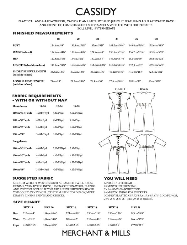 The Cassidy PDF Pattern by Merchant & Mills