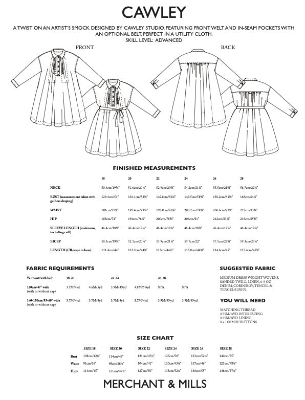 Cawley PDF Pattern by Merchant & Mills