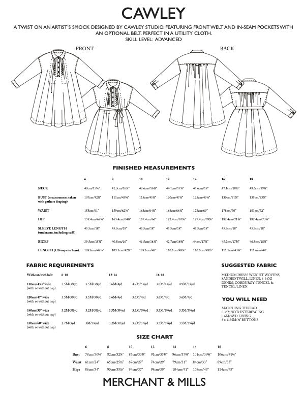 Cawley PDF Pattern by Merchant & Mills