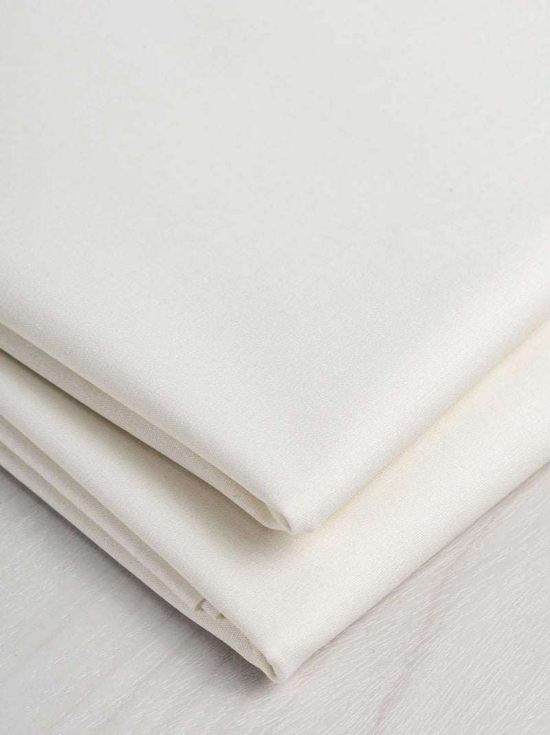 Lightweight Silky Cotton Poplin - Cream by Core Fabrics
