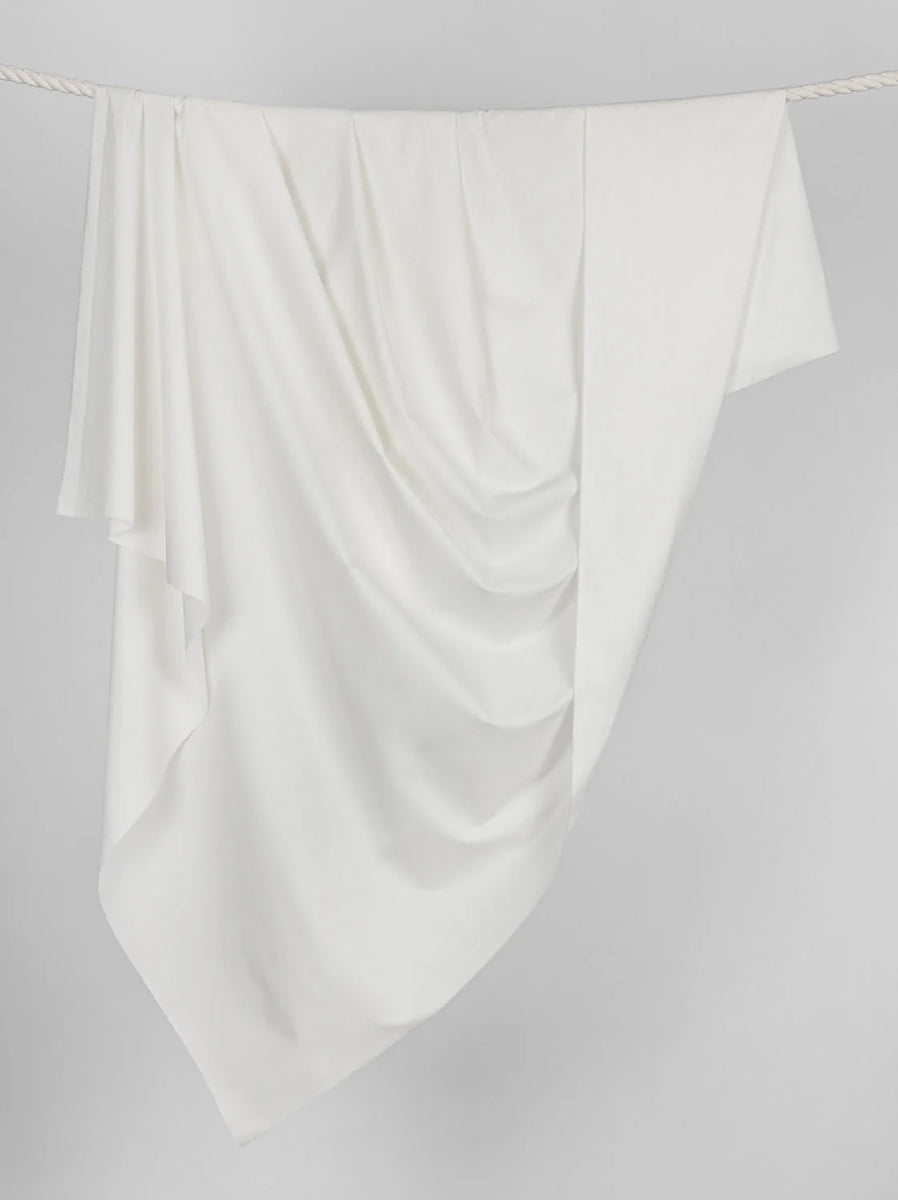Lightweight Silky Cotton Poplin - Cream by Core Fabrics