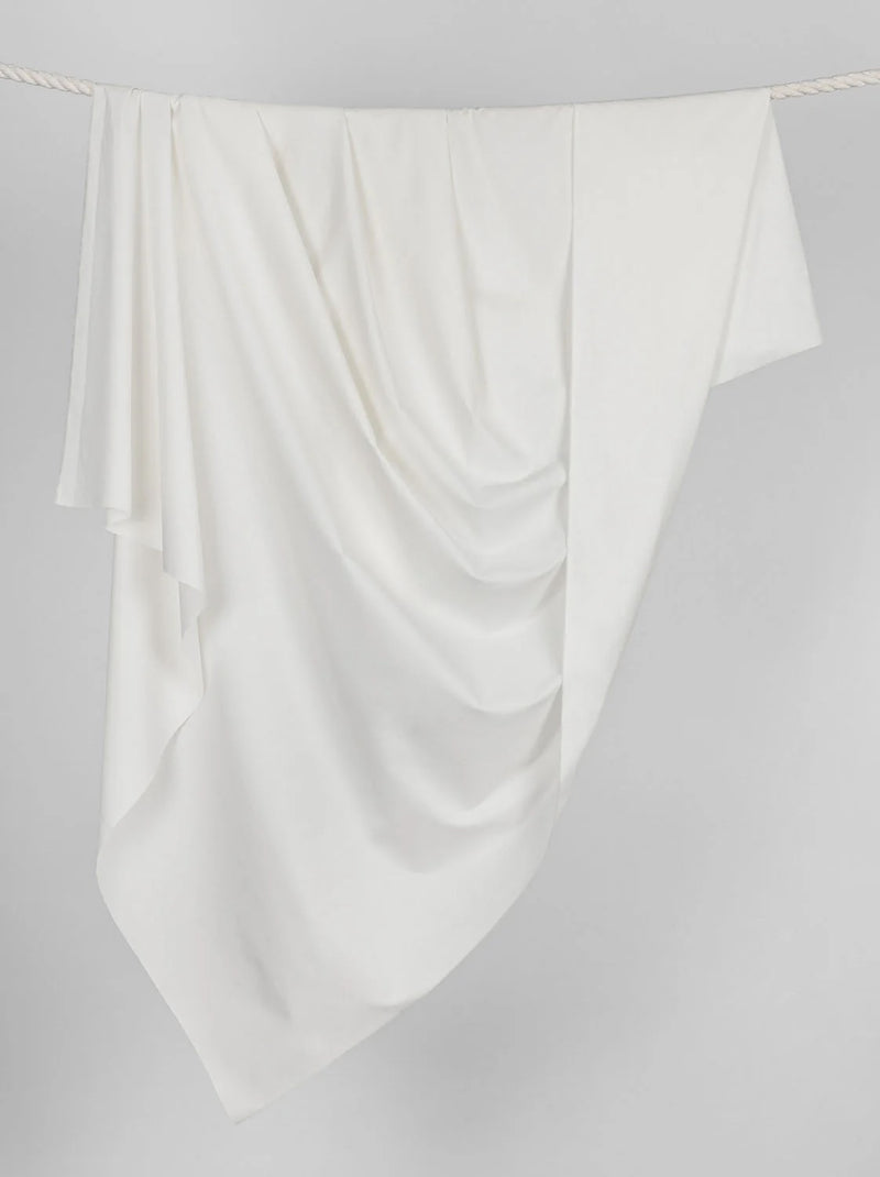 Lightweight Silky Cotton Poplin - Cream by Core Fabrics