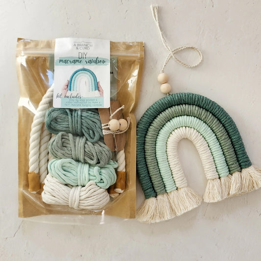 DIY Macrame Rainbow Kit by A Branch & Cord