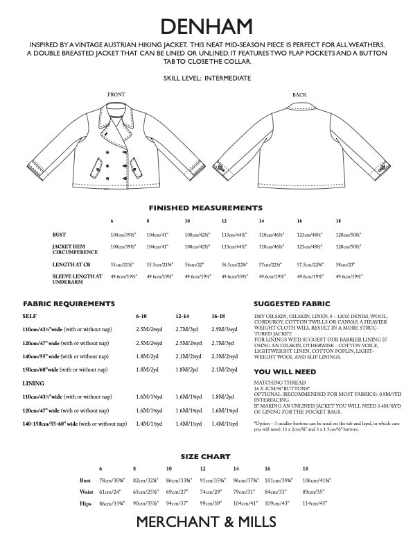 Denham PDF Pattern by Merchant & Mills