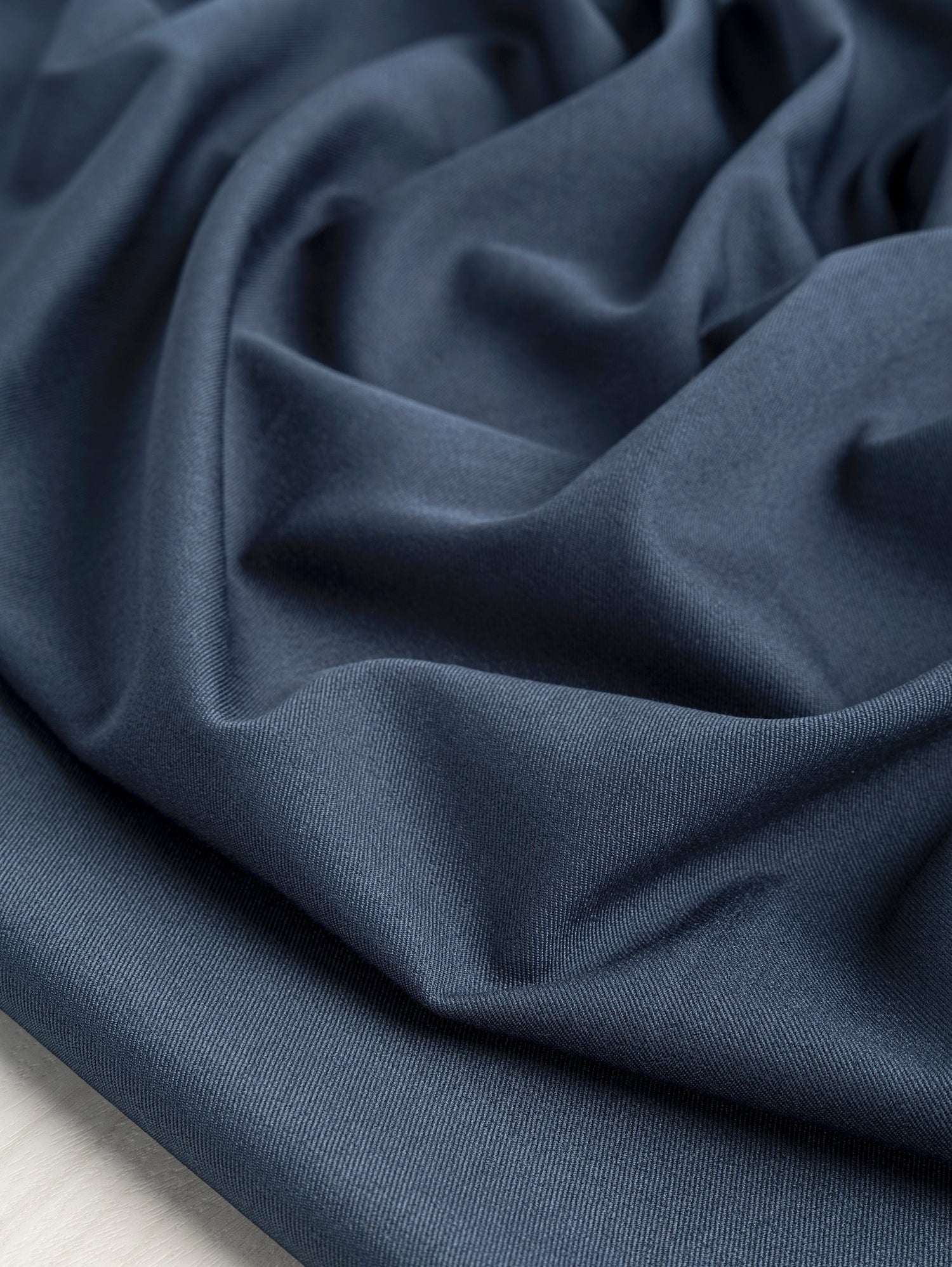 Drapey Slight Stretch Twill Deadstock - Navy by Core Fabrics