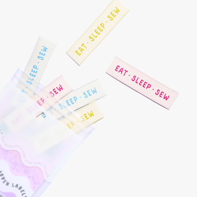 Eat Sleep Sew Woven Sewing Labels