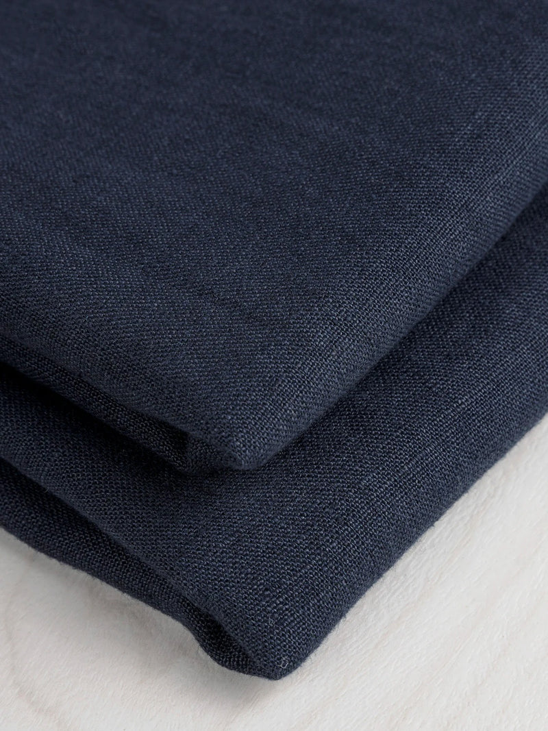 Midweight European Linen - Navy by Core Fabrics
