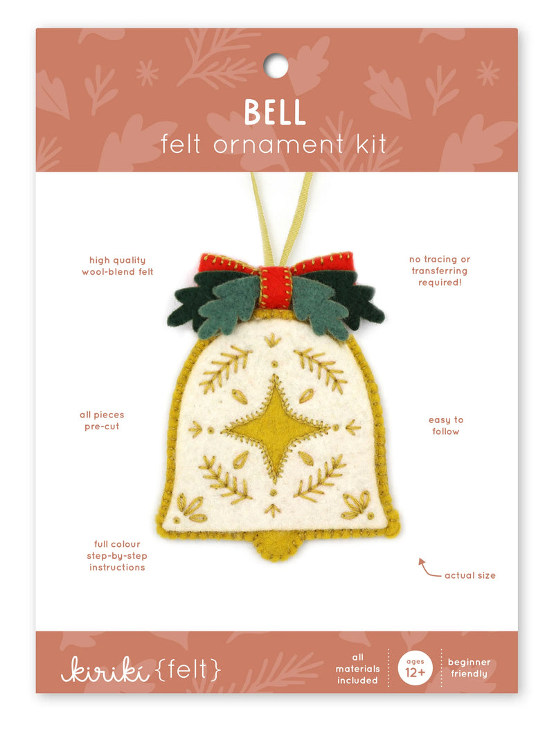 Bell- Felt Ornament Kit by Kiriki Press