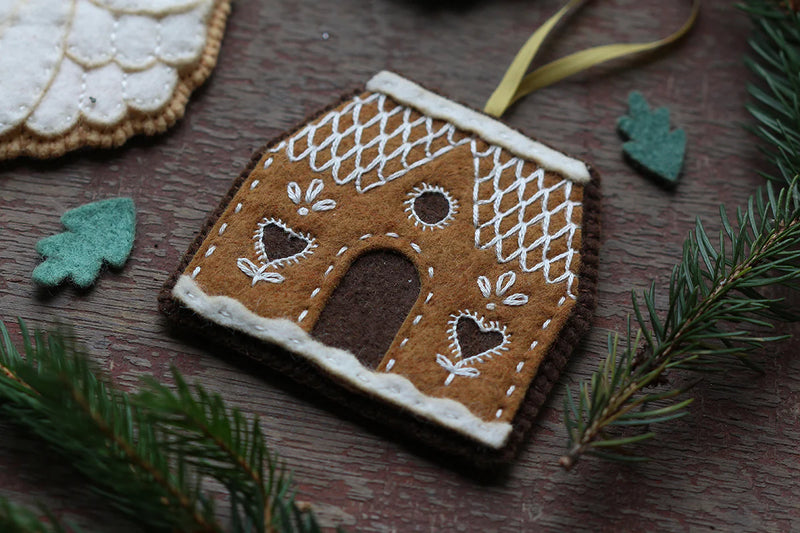 Gingerbread House - Felt Ornament Kit