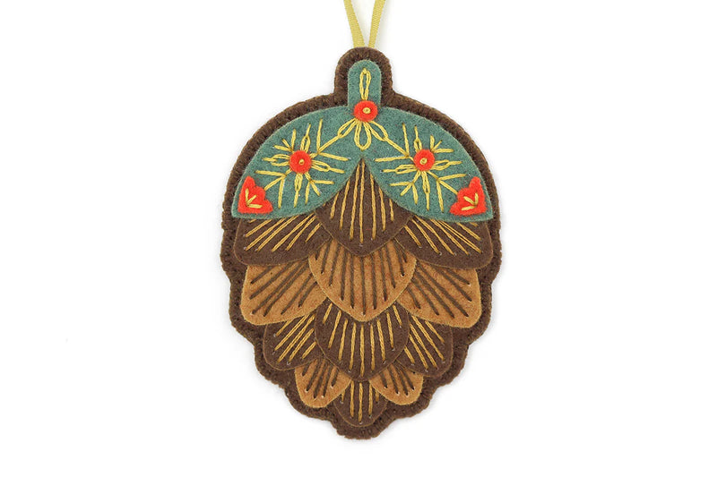 Pinecone - Felt Ornament Kit by Kiriki Press