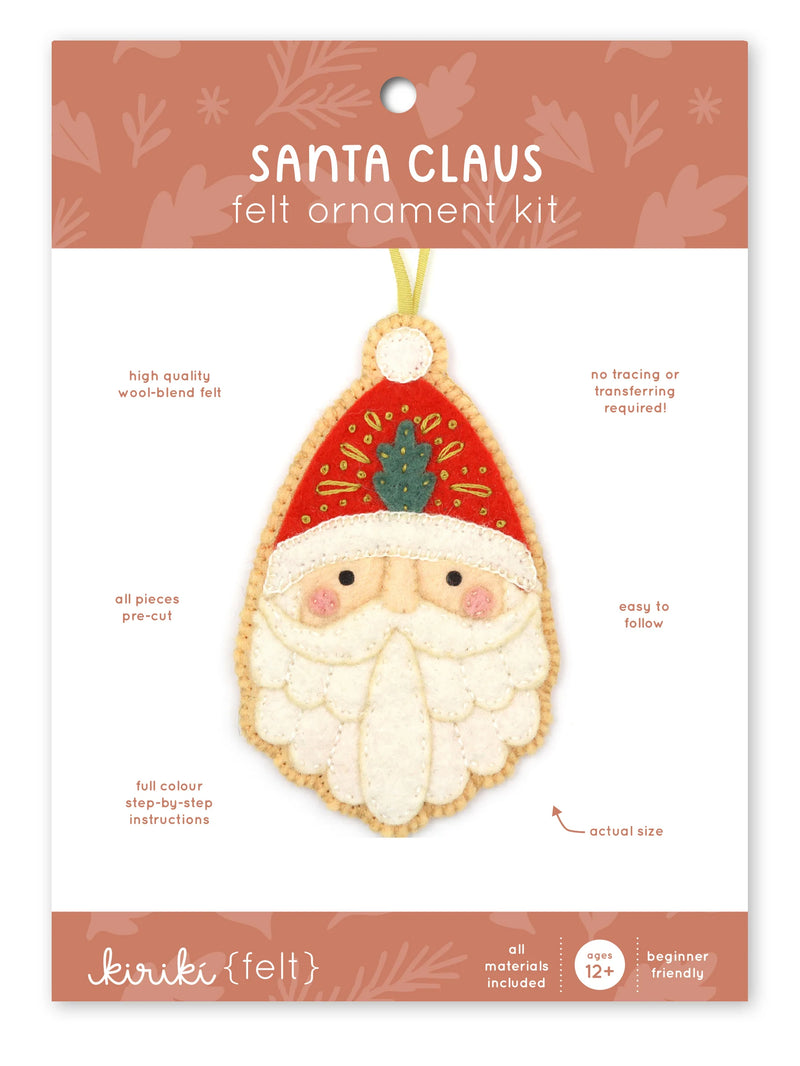 Santa Claus - Felt Ornament Kit by Kiriki Press