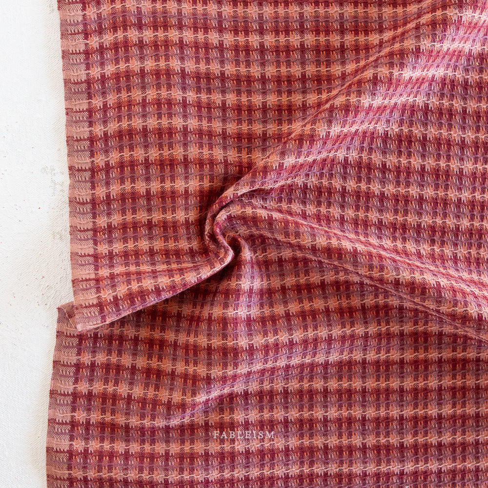 Golden Hour Tweed Weave in Rosebed