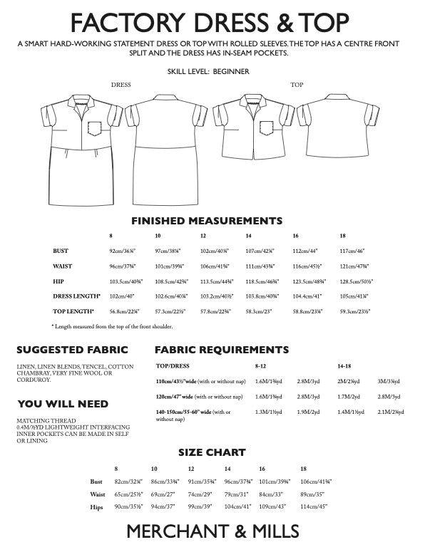 Factory PDF Pattern by Merchant & Mills