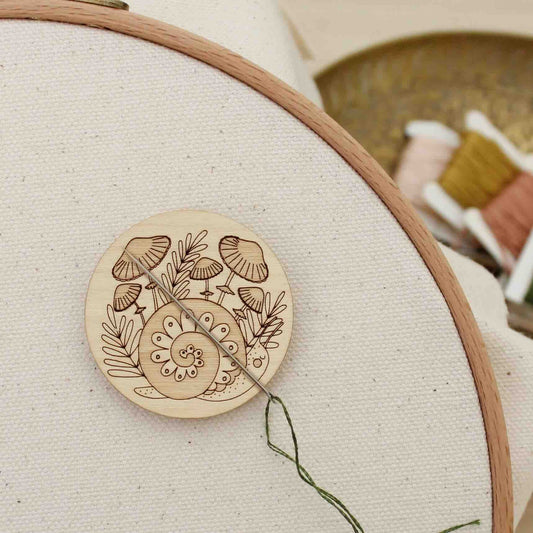 Forest Snail Wooden Needle Minder by oh, little wren