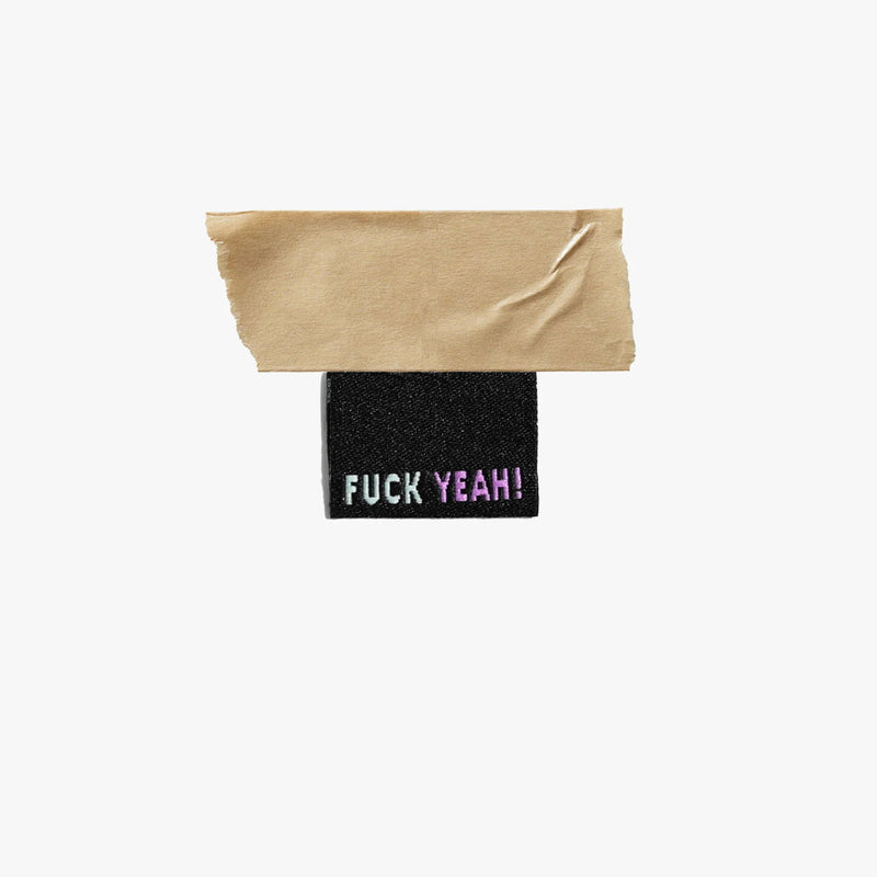'Fuck Yeah!' Woven Sewing Labels (2025 colours)