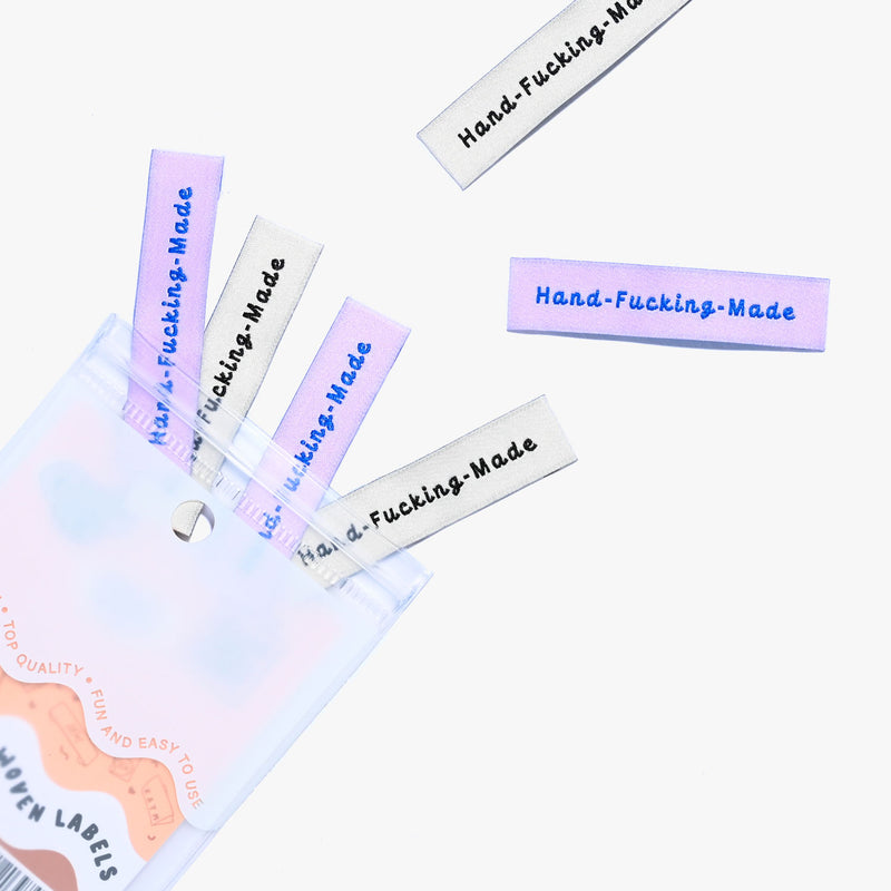 'Hand Fucking Made' Woven Sewing Labels