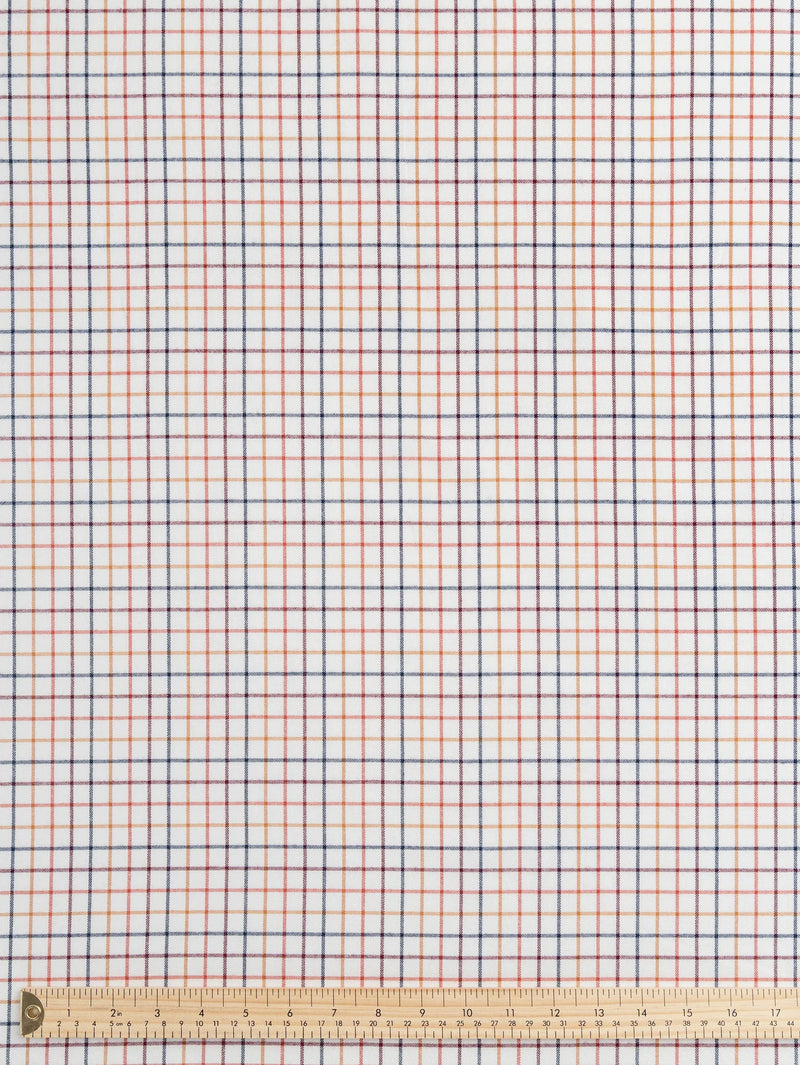 Harvest Check Brushed Cotton - Cream + Multicolour by Core Fabrics
