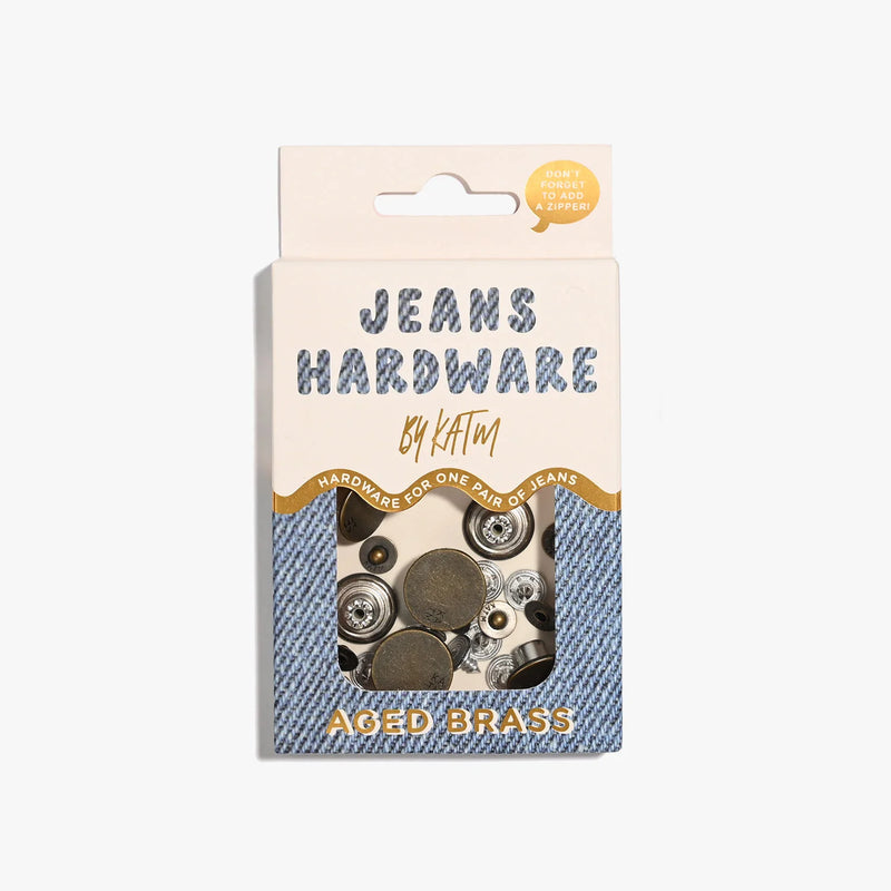 Jeans Hardware Kit | Aged Brass