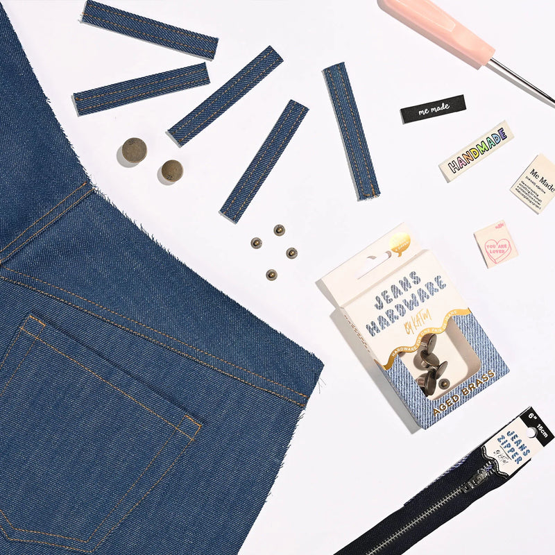 Jeans Hardware Kit | Aged Brass